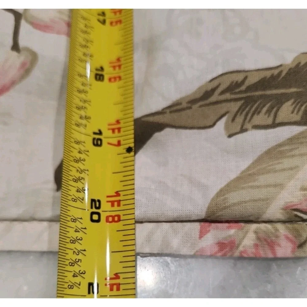 2/Tommy Bahama Bonny Cove KING SHAMS Palm Orchid Tropical Beach Beige Pink Green